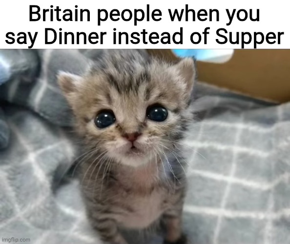 Britain people when you say Dinner instead of Supper | made w/ Imgflip meme maker