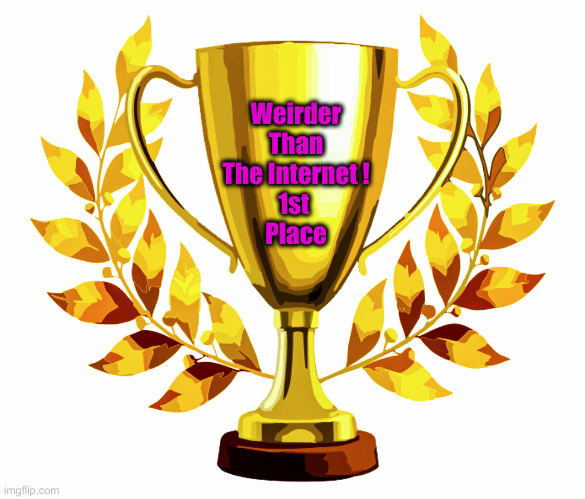 You Win! | Weirder Than The Internet !
1st 
Place | image tagged in you win | made w/ Imgflip meme maker