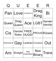 queer bingo Blank Meme Template