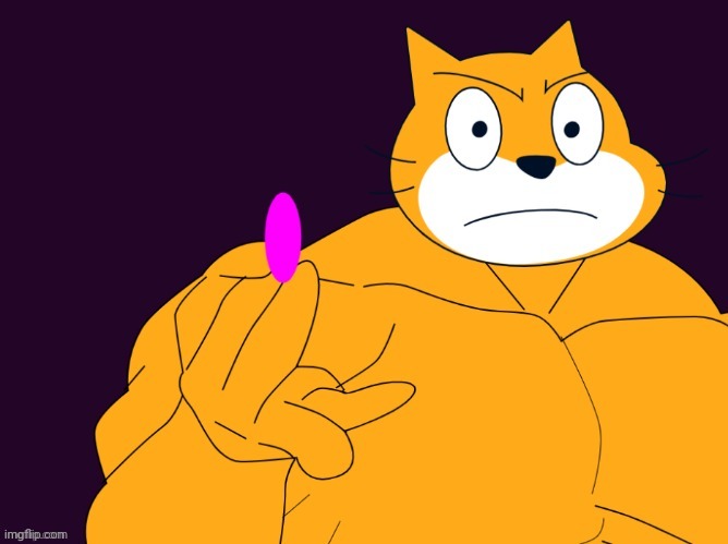 Buff Scratch Cat with the imaginary technique | made w/ Imgflip meme maker