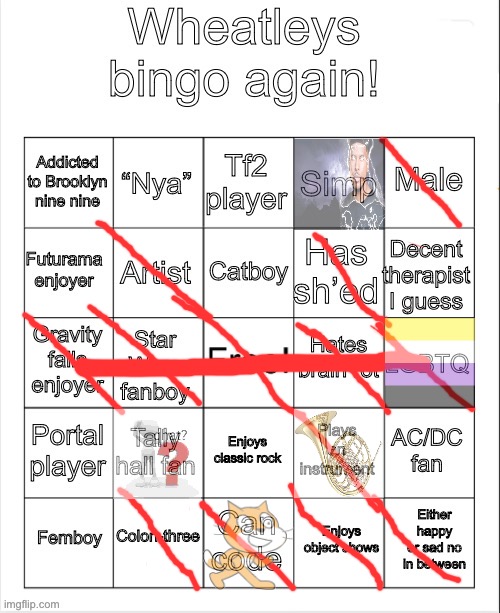 I like train-
(Yakko: OH NONONONO WAIT- (gets run over)
(Wheatley: THE YAKKO IS DEAD! WHY IS THE YAKKO DEAD?)(Wakko:idfk bruh) | image tagged in wheatleys bingo again | made w/ Imgflip meme maker