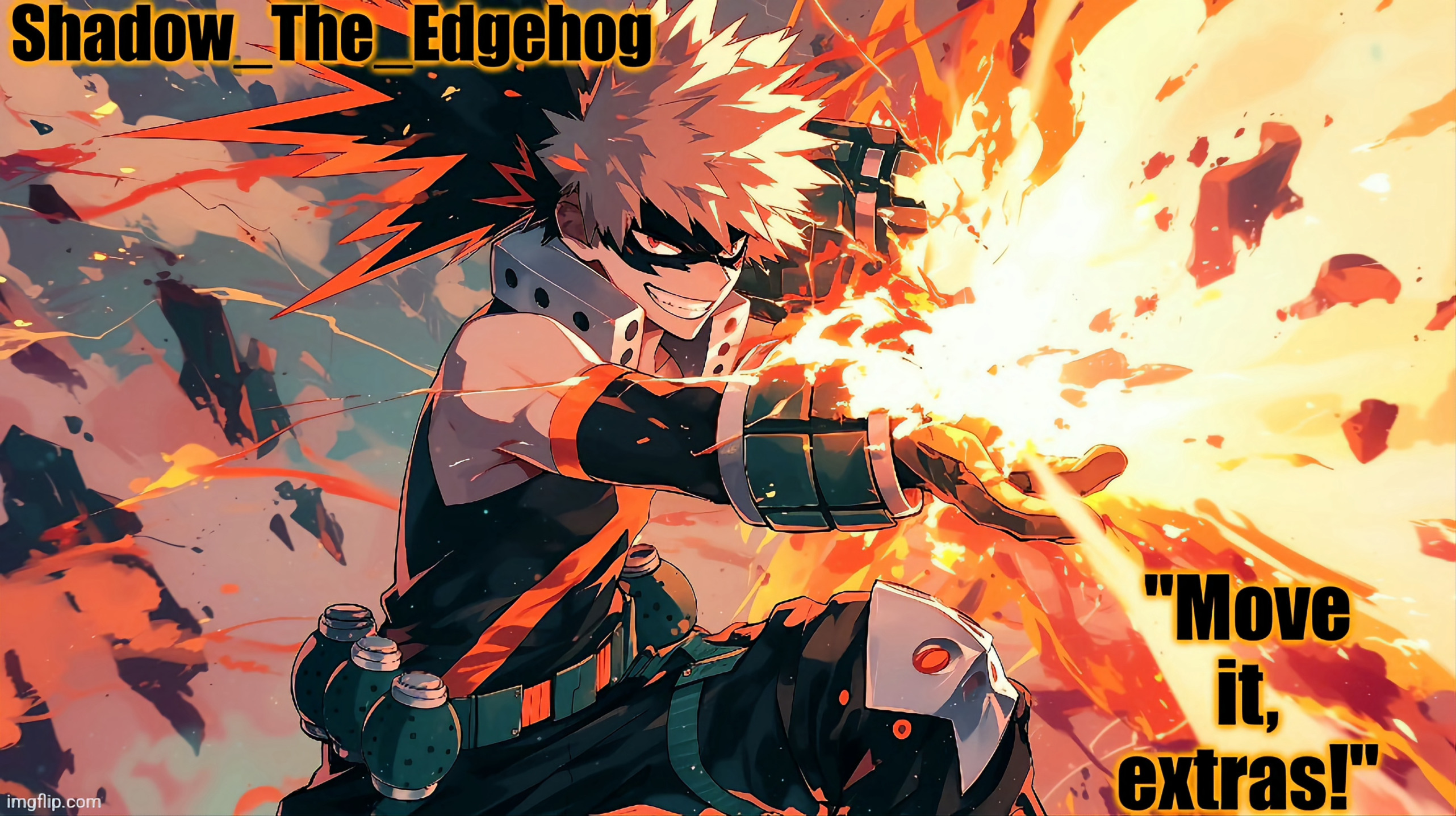 High Quality Shadow's Bakugou Template Blank Meme Template