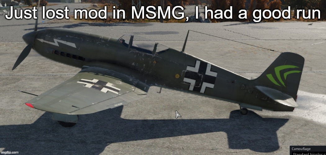 Nvidia plane | Just lost mod in MSMG, I had a good run | image tagged in nvidia plane | made w/ Imgflip meme maker