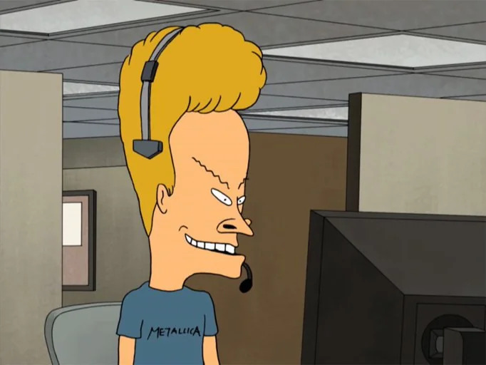 High Quality Beavis call center Blank Meme Template