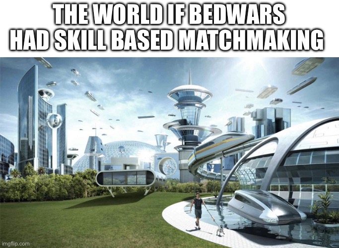 there are no downsides to this | THE WORLD IF BEDWARS HAD SKILL BASED MATCHMAKING | image tagged in the future world if,memes,gaming,minecraft,bedwars,skill | made w/ Imgflip meme maker