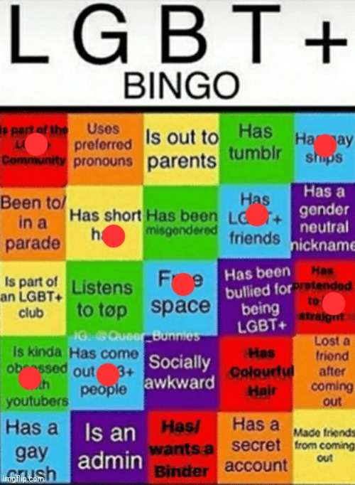 LGBTQ bingo | image tagged in lgbtq bingo | made w/ Imgflip meme maker