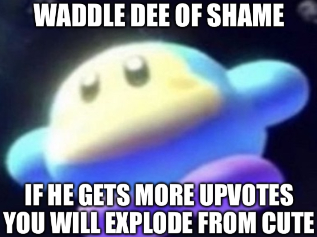 Waddle Dee of Shame Blank Meme Template