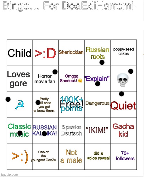 mid bingo | image tagged in custom-made deaharremi bingo | made w/ Imgflip meme maker