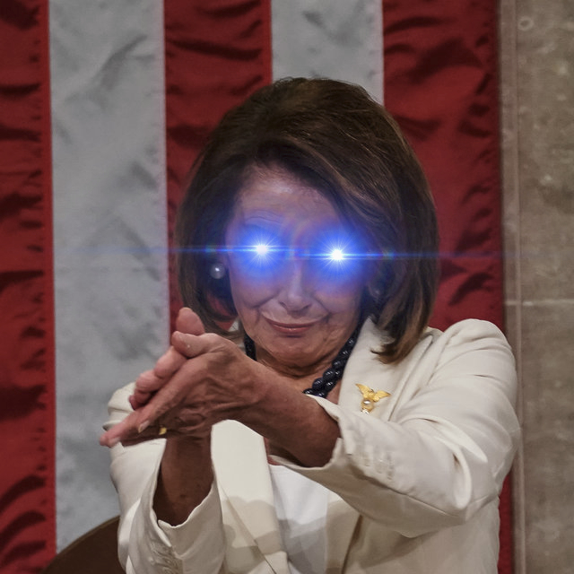Pelosi LaserEyes Blank Meme Template