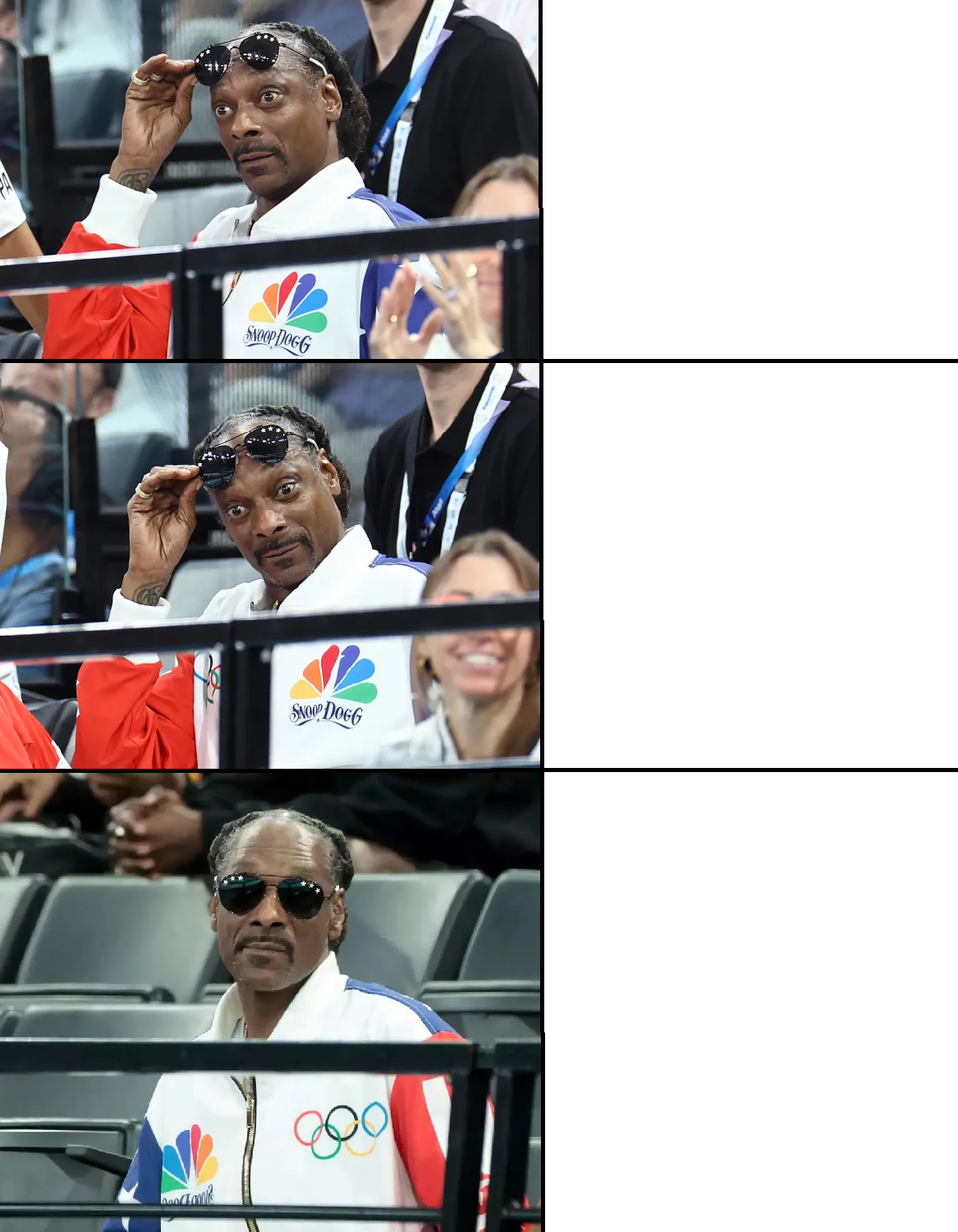 High Quality Snoop Dogg at the Olympics Blank Meme Template