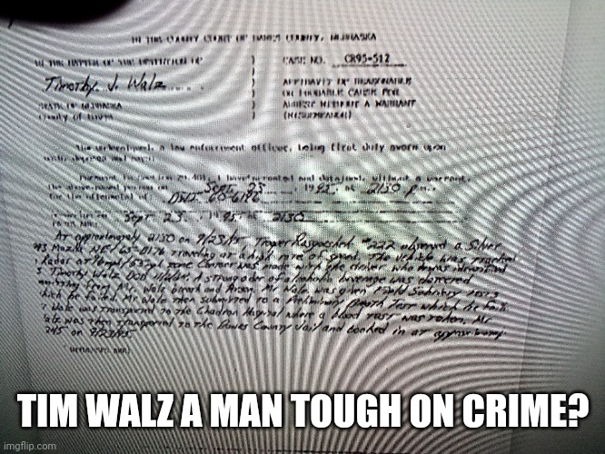 DUI Man | TIM WALZ A MAN TOUGH ON CRIME? | image tagged in drunk monkey,vice president | made w/ Imgflip meme maker