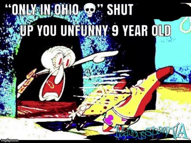 Only in ohio shut up you 9 year old | image tagged in only in ohio shut up you 9 year old | made w/ Imgflip meme maker