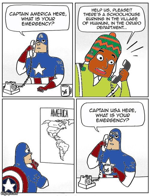 Not all of the America's | image tagged in comics/cartoons | made w/ Imgflip meme maker