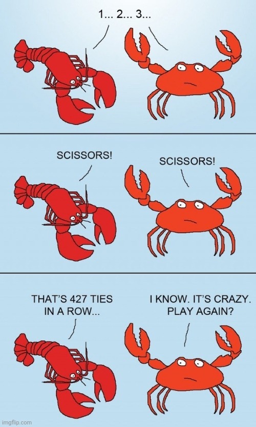 Playing scissors | image tagged in scissors,crabs,crab,scissor,comics,comics/cartoons | made w/ Imgflip meme maker