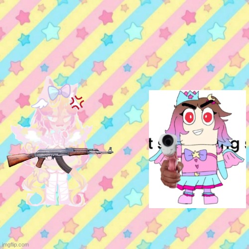 free like post: me destroying evil clone of my friend | image tagged in cutecore,babycore,kawaiicore,animecore,anime,kidcore | made w/ Imgflip meme maker