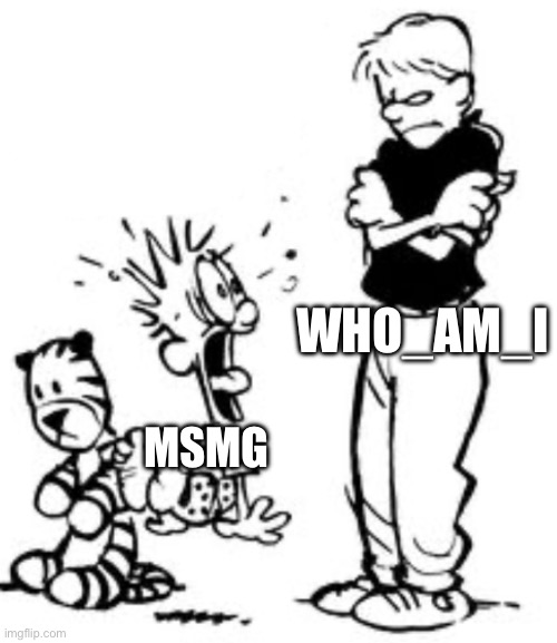 Calvin and Rosalyn | MSMG WHO_AM_I | image tagged in calvin and rosalyn | made w/ Imgflip meme maker