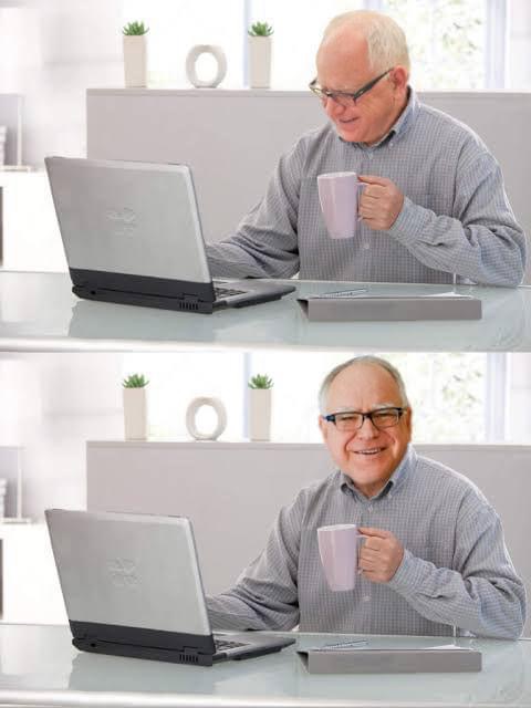 Walz Happy Blank Meme Template