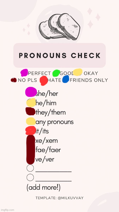 pronoun check | image tagged in pronoun check | made w/ Imgflip meme maker