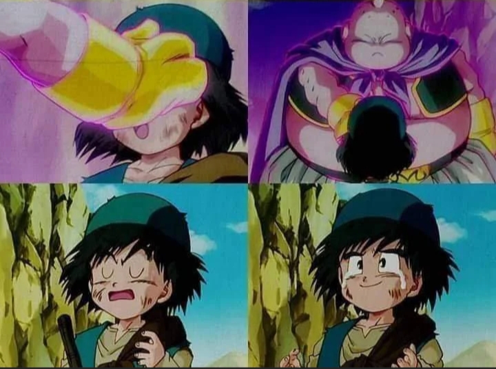 Majin boo x kid Blank Meme Template