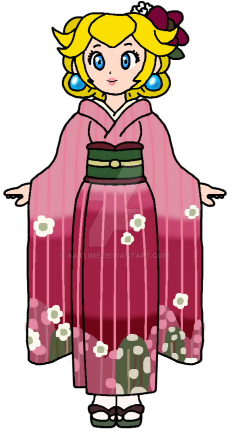 High Quality Princess Peach Wears a Kimono Blank Meme Template