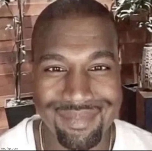 Kanye West Smiling Blank Meme Template