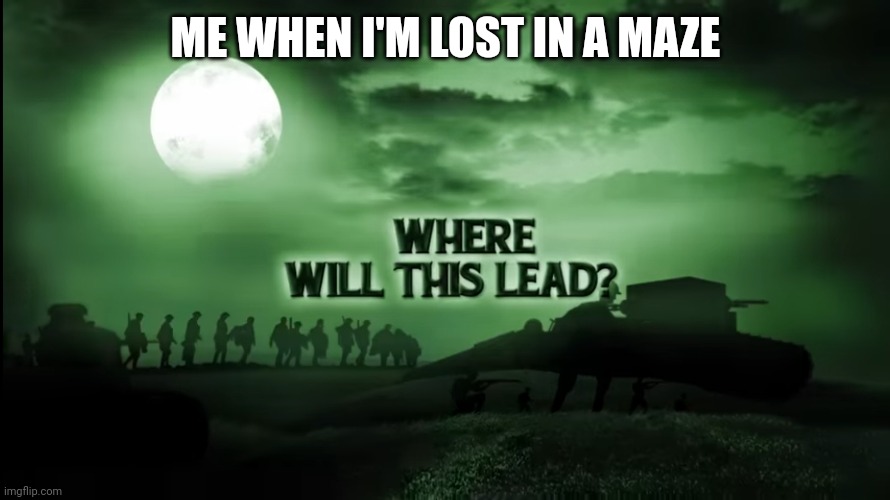 Seriously, where am I?? | ME WHEN I'M LOST IN A MAZE | image tagged in sabaton,lost | made w/ Imgflip meme maker