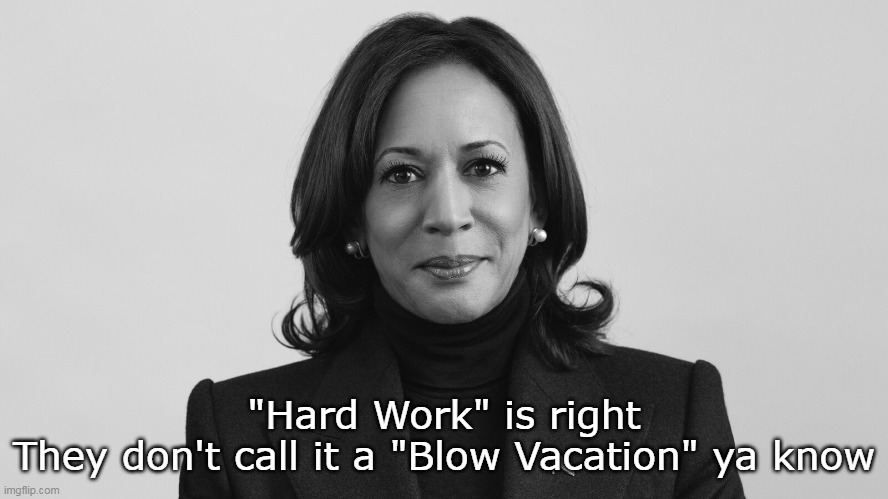 "Hard Work" is right
They don't call it a "Blow Vacation" ya know | made w/ Imgflip meme maker
