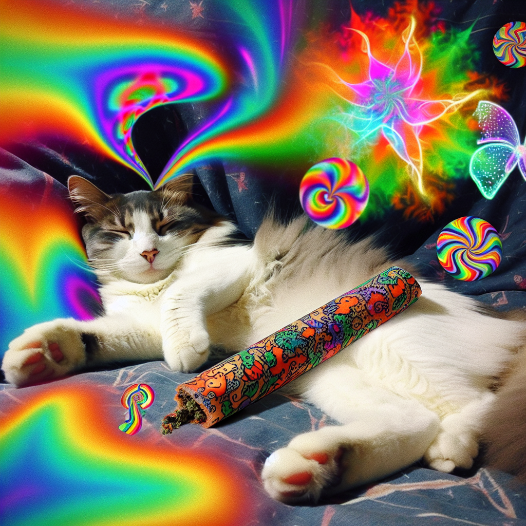 Cat smoking weed Blank Meme Template