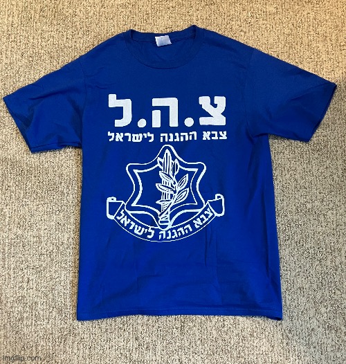 Got myself an IDF shirt | image tagged in idf,israel,shirt | made w/ Imgflip meme maker