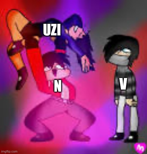 Aphmau | N; UZI; V | image tagged in aphmau | made w/ Imgflip meme maker