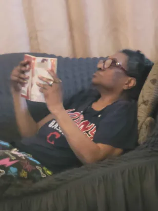 High Quality reading black grandma Blank Meme Template