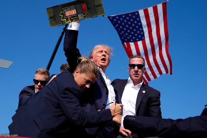 Trump Shooting | image tagged in trump shooting | made w/ Imgflip meme maker
