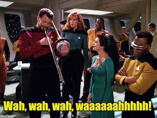 Riker Trombone | Wah, wah, wah, waaaaaahhhhh! | image tagged in riker trombone | made w/ Imgflip meme maker