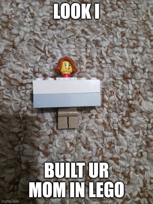 Instructions unclear, I'm grounded | LOOK I; BUILT UR MOM IN LEGO | image tagged in funny,ur mom | made w/ Imgflip meme maker