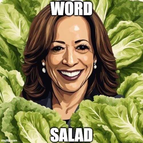 Kamala Harris Word Salad | WORD; SALAD | image tagged in kamala harris word salad | made w/ Imgflip meme maker