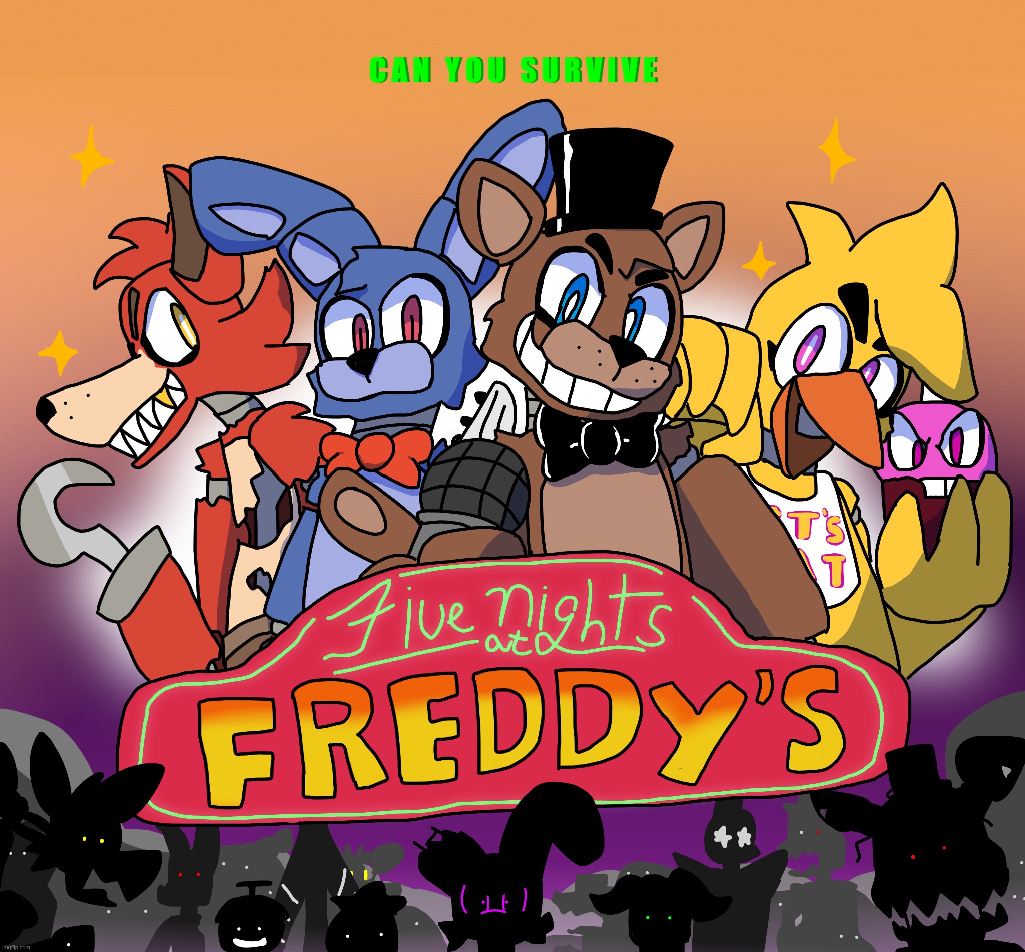 FIVE NIGHTS AT FREDDY'S!!! | image tagged in fnaf is ten years old wtf,2014 was 10 years ago how,what,huh | made w/ Imgflip meme maker