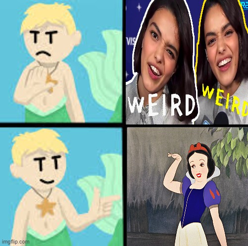 snow white meme | image tagged in merman meme,snow white,disney princesses,disney,remake,drake hotline approves | made w/ Imgflip meme maker