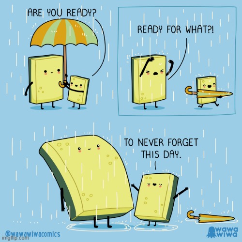 image tagged in sponges,umbrella,rain,grow | made w/ Imgflip meme maker