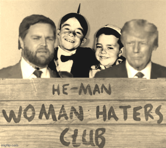 GOP Woman haters club | image tagged in he-man woman haters club,trump vance,pigs,roe,maga man,fascists | made w/ Imgflip meme maker