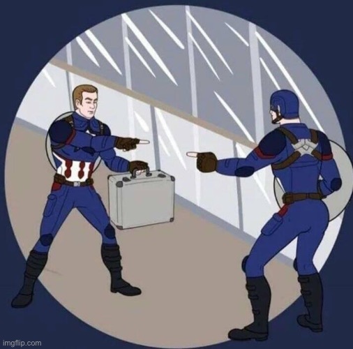 Double Captain America | image tagged in double captain america | made w/ Imgflip meme maker