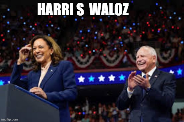 WALOZ; HARRI S | image tagged in kamala harris,tim walz | made w/ Imgflip meme maker