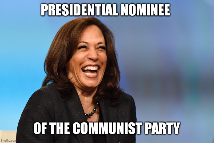 Let’s call it what it has become. | PRESIDENTIAL NOMINEE OF THE COMMUNIST PARTY | image tagged in kamala harris laughing,nominee,communist party,what it is | made w/ Imgflip meme maker