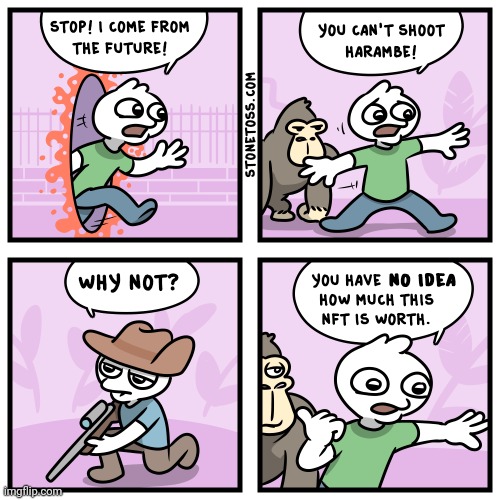 HARAMBE | image tagged in stonetoss,harambe,monkeys,monkey,comics,comics/cartoons | made w/ Imgflip meme maker