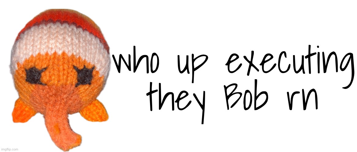 who up executing they Bob rn | image tagged in memes,blank transparent square | made w/ Imgflip meme maker