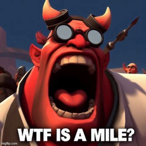 Wtf is a mile. | image tagged in wtf is a mile | made w/ Imgflip meme maker