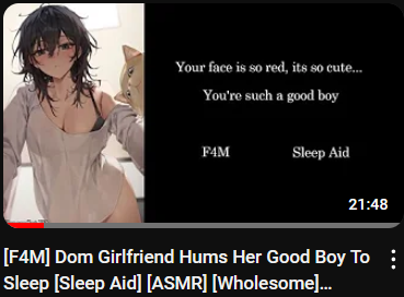 High Quality Dom Girlfriend Hums her Good Boy to Sleep Blank Meme Template