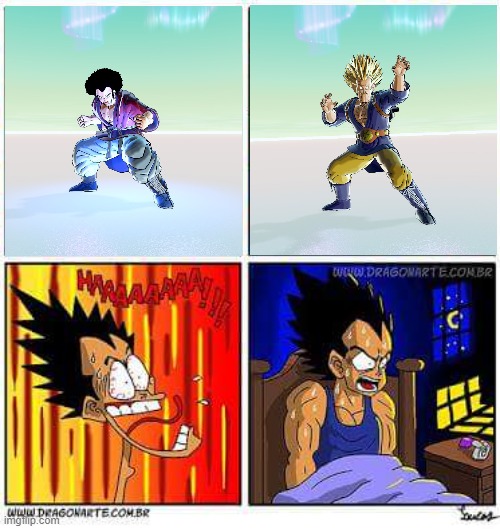 Vegeta's worst nightmare | image tagged in dragon ball z,dragon ball,dragonball,dragonball z | made w/ Imgflip meme maker