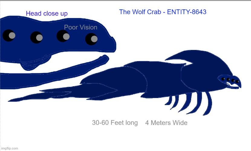 Meet The Wolf Crab. A cool creature i made. (Lore in Comments) | made w/ Imgflip meme maker