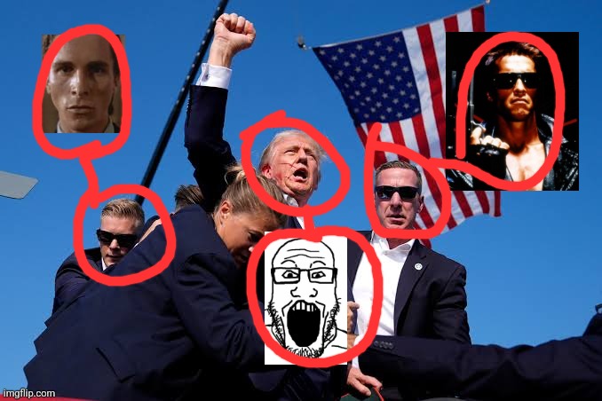 Real | image tagged in trump shooting | made w/ Imgflip meme maker