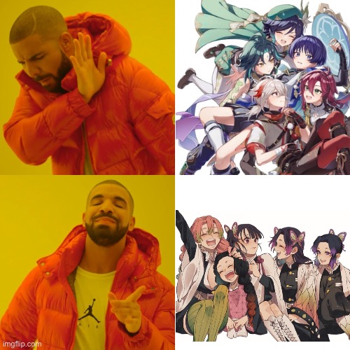 Anime Boy or Anime Girl? | image tagged in memes,drake hotline bling,anime meme,anime | made w/ Imgflip meme maker